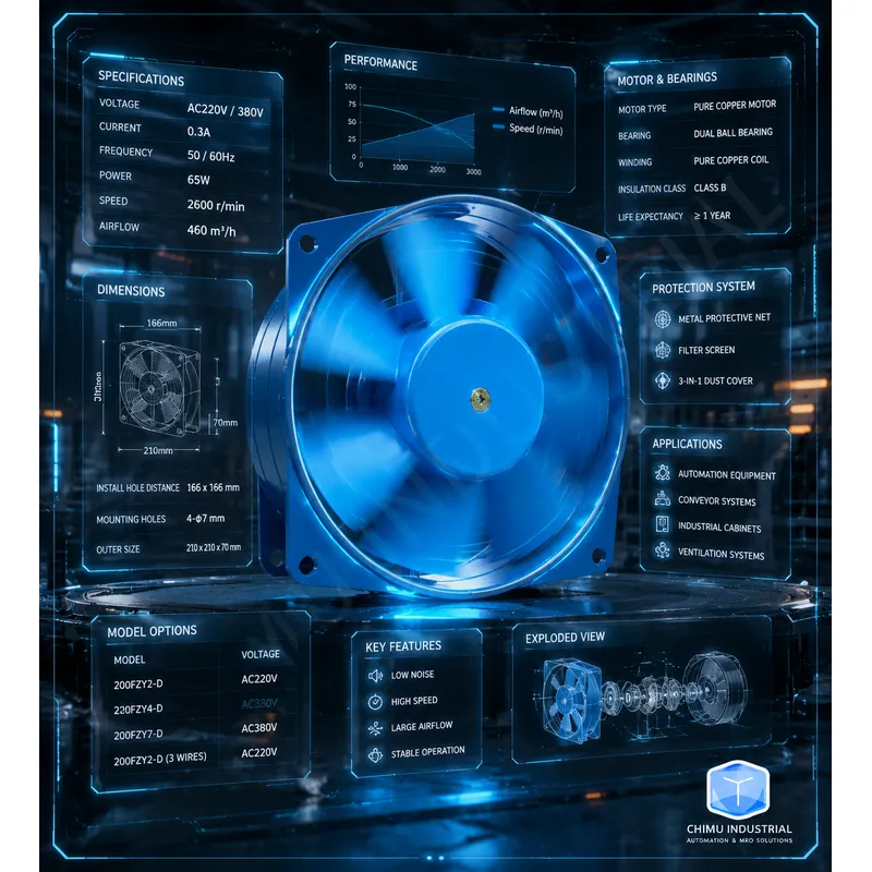 【CHIMU INDUSTRIAL】 200FZY2-D 4 – Exhaust Fan Industrial recenzja i cena